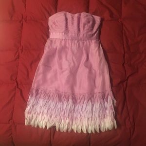 Unique Silk Strapless Dress